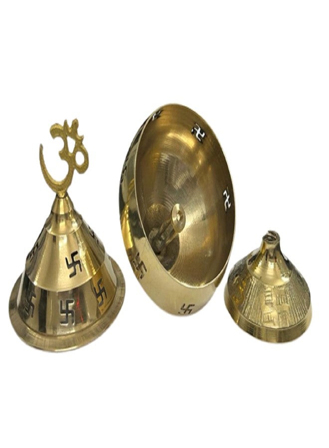 numeroastro Akhand Diya for Puja in Brass (13-14 Cms Approx) (1 Pc) - Image 3